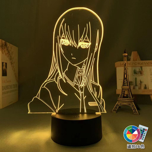 命运石之门周边牧濑红莉栖手办冈部伦太郎摆件朋友礼物电竞氛围灯