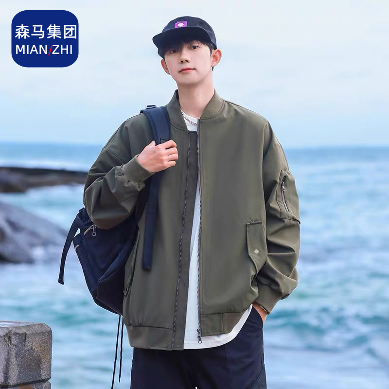 秋季棉致美式工装外套男款防水防风棒球服飞行员夹克痞帅休闲4