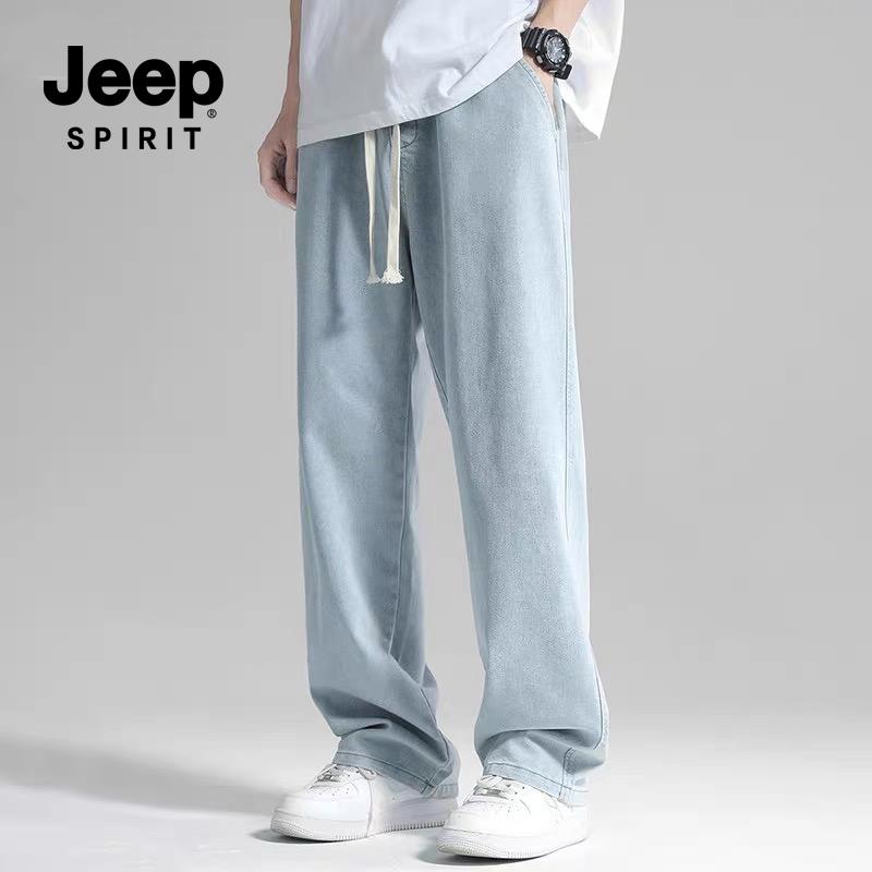 JEEP/吉普秋冬季常规款男士牛仔裤直筒大码宽松休闲抽绳长裤子9_JEEPSPIRIT户外品牌男装店_男装-第2张图片-提都小院