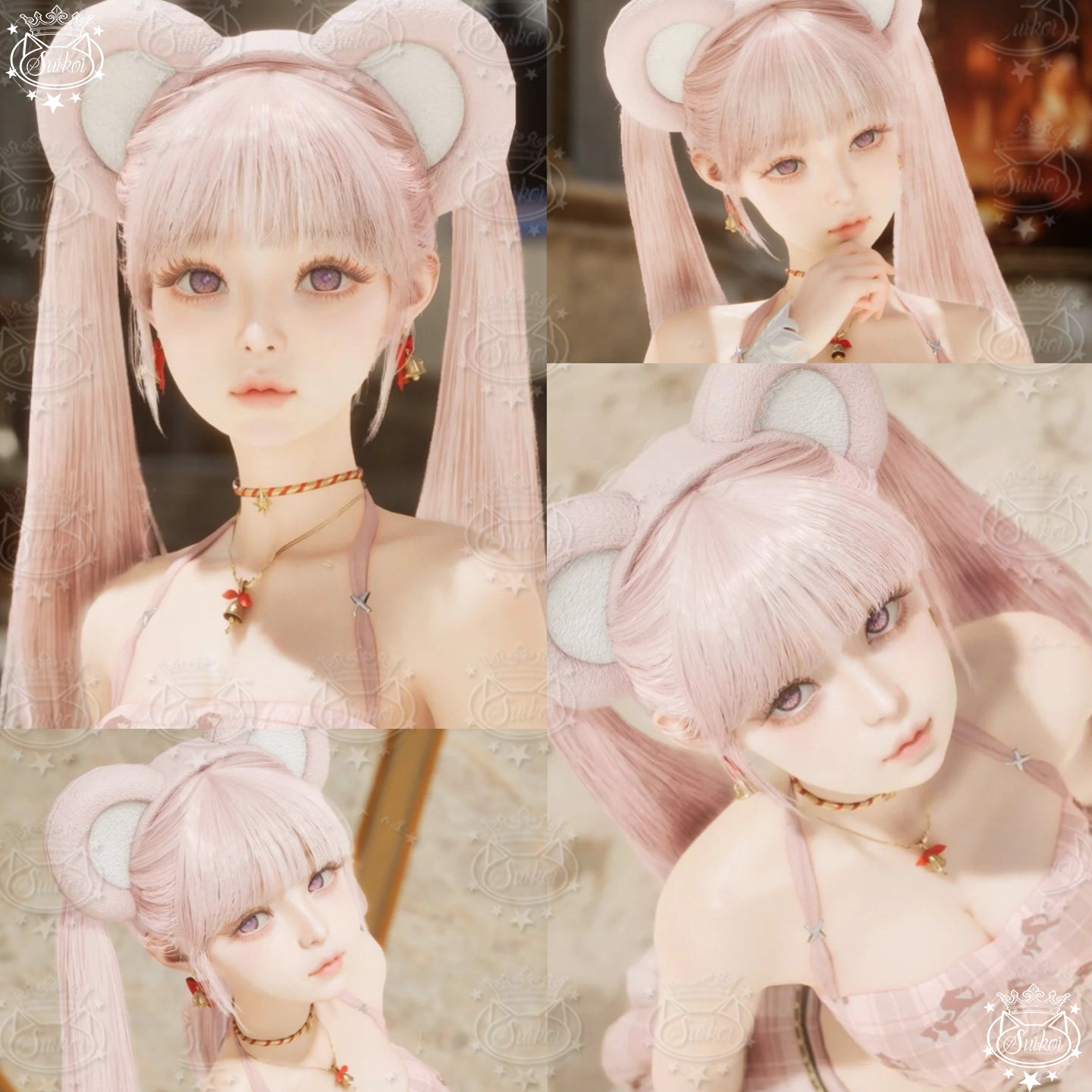秒发【粉粉萝莉】永恒之塔捏脸女AION2天族魔族国服台服国际服