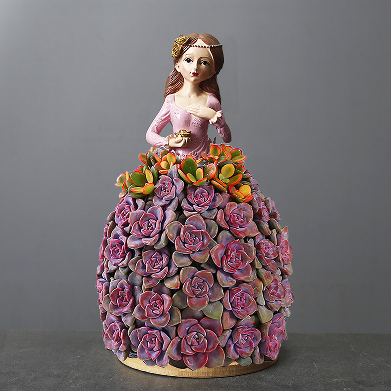 北欧简约铁艺花仙子多肉花盆植物盆栽创意可爱阳台花园花器摆件,家居饰品,花盆,淘宝优惠券,粉丝福利购,淘宝优惠卷