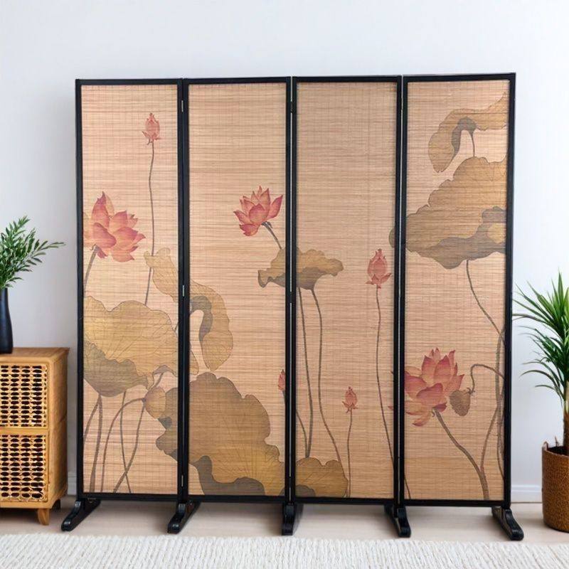 中式竹子屏风隔断墙客厅折叠移动挡板卧室遮挡现代简约办公室家用,住宅家具,折屏,淘宝优惠券,粉丝福利购,淘宝优惠卷
