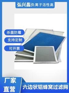 蜂窝光触媒铝基过滤网500*500空气机边长1.5六边形铝蜂窝过滤网