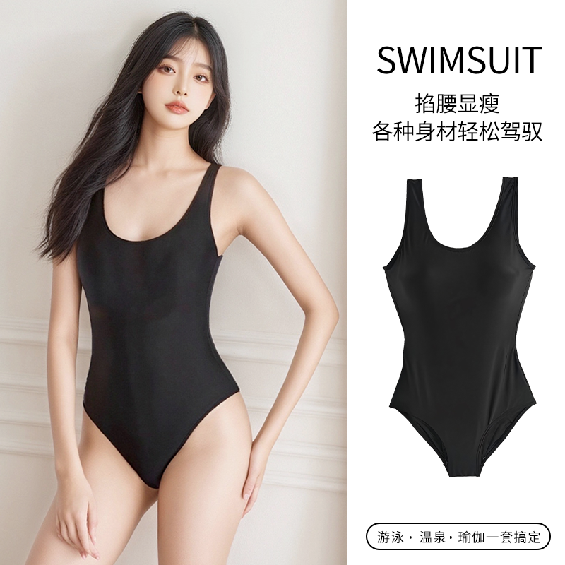 2025新款泳衣女连体三角游泳馆专用竞速潜水速干温泉专业游泳衣