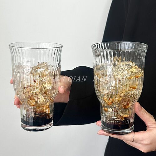 钱道嘉复古宽口果茶冰美式咖啡杯