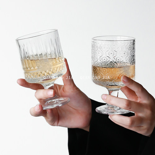 钱道嘉玻璃商用小清新否高脚杯