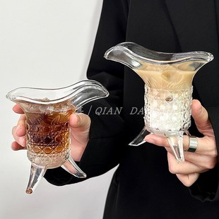 【是关中王来了】玻璃杯帝王杯创意仿古爵杯家用复古奶古代酒杯