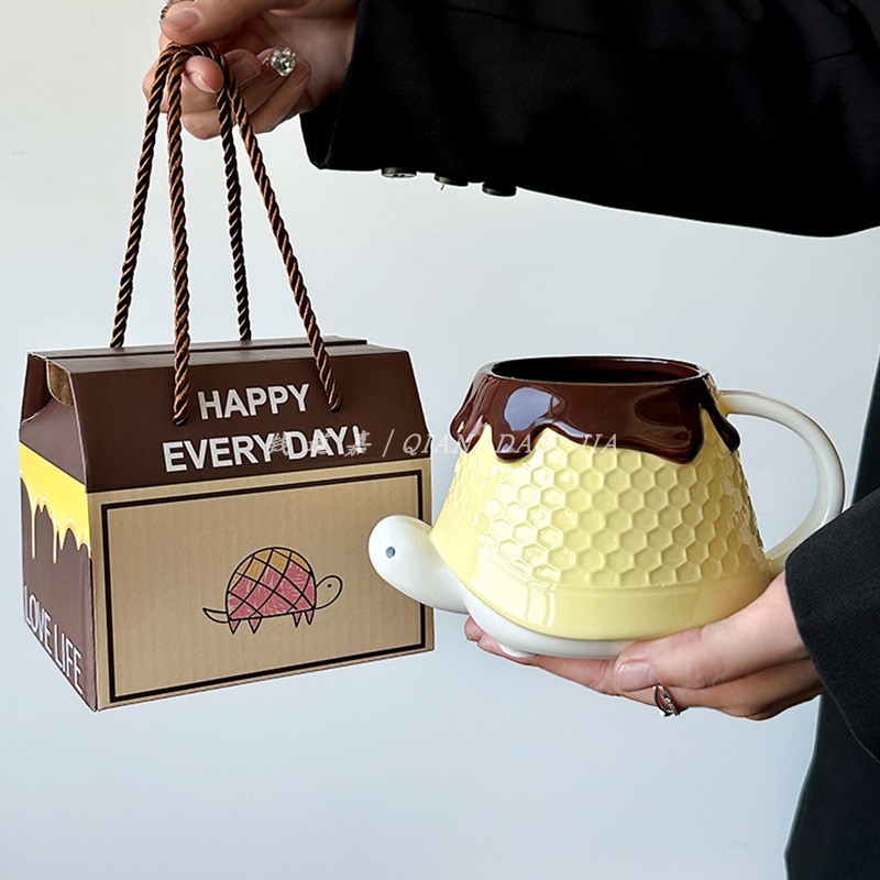 錢道嘉陶瓷可愛通用否耐高溫杯子