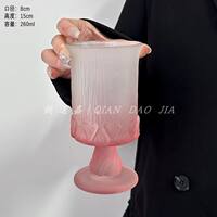 French court-style tall glass, niche design, red wine glass, embossed fruit glass, whisky glass, juice glass thumbnail 3