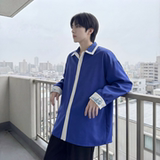 现货春款潮衬衫小众刺绣长袖衬衣新中式情侣外套DY877-P68，男装衬衫，星座1017