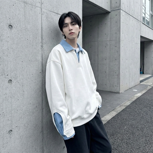 现货 春季新款翻领高级感衬衫领上衣长袖卫衣男装潮 WY212-P68，男装衬衫，星座1017