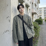 现货2026飞行夹克外套春秋薄款痞帅街头潮牌立领上衣DK568-P118，男装夹克，星座1017