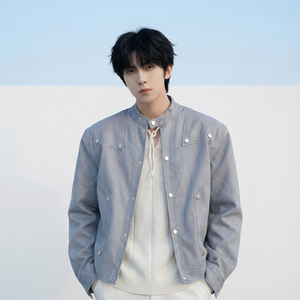 现货 2026飞行夹克外套春秋薄款痞帅街头潮牌立领上衣 DK568-P118，男装夹克，星座1017