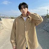 现货灯芯绒高级感长袖衬衫男休闲衬衣外套C963-P48，男装衬衫，星座1017