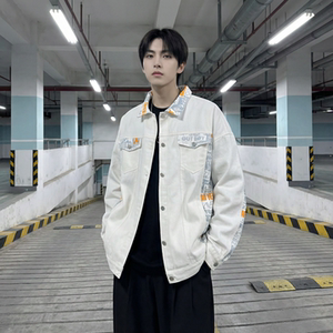 现货 2026春季痞帅拼接设计感翻领夹克高级感潮流外套 J24-P75，男装夹克，星座1017