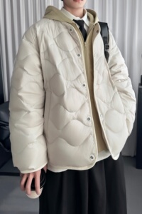 假两件连帽棉服男冬季潮牌轻薄外套 M3522-P148图片
