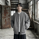 现货2026日系痞帅华夫格宽松休闲棒球立领夹克衫外套NK828-P89，男装夹克，星座1017