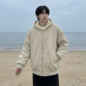 现货 加绒加厚外套男潮重磅帆布水洗棉服夹克  Y307-P138图片