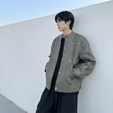 现货2026飞行夹克外套春秋薄款痞帅街头潮牌立领上衣DK568-P118，男装夹克，星座1017