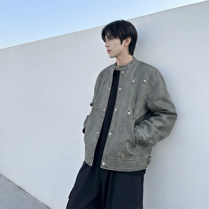 现货 2026飞行夹克外套春秋薄款痞帅街头潮牌立领上衣 DK568-P118，男装夹克，星座1017