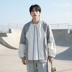 现货休闲百搭撞色拼接棒球服美式复古夹克 JK830-P80，男装夹克，星座1017