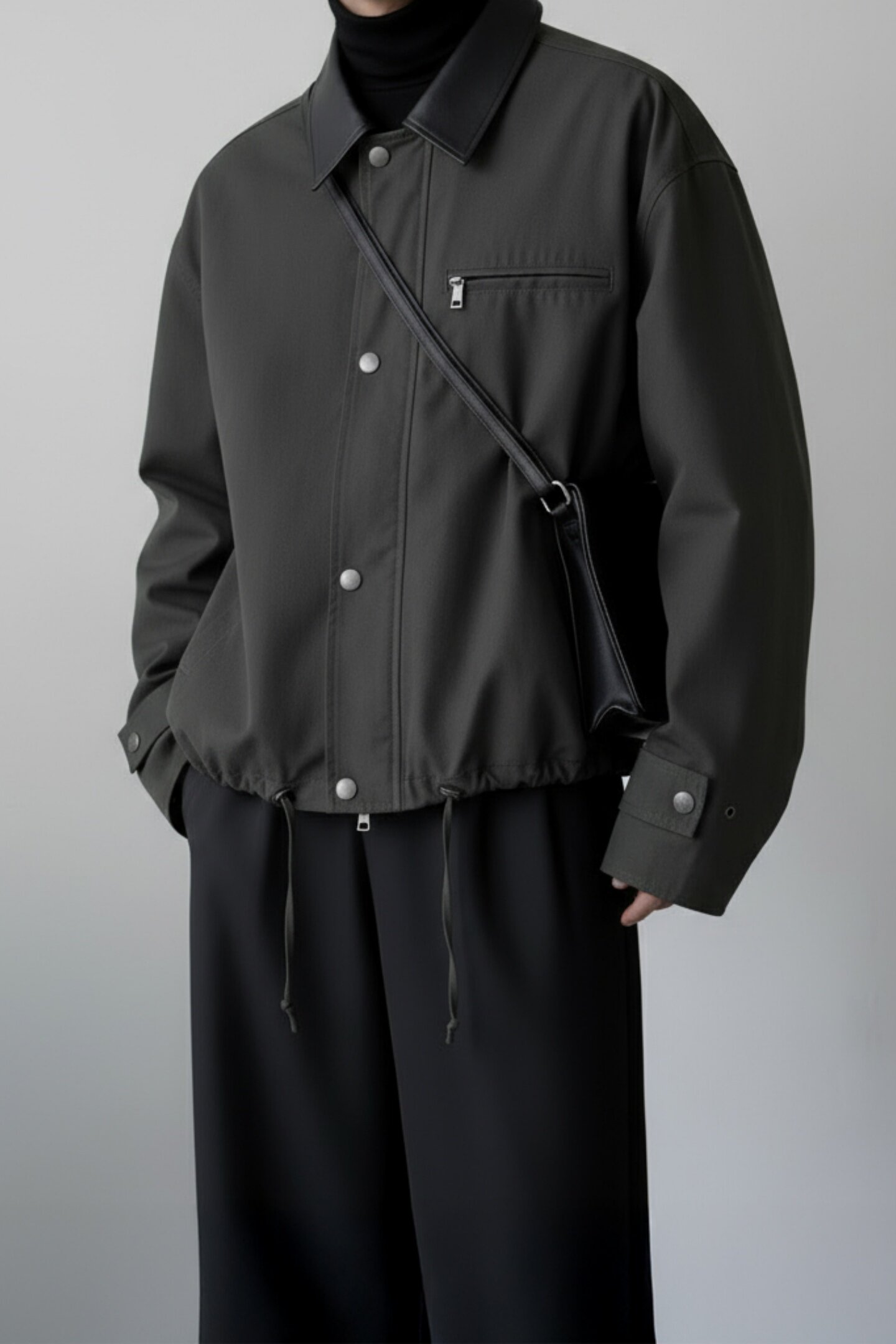 美式复古休闲纯色撞色弯刀袖工装夹克外套男1017-JK906-P118,男装夹克,星座1017