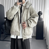冬季座山雕加绒加厚连帽毛领棉服复古美式夹克M2765-P148，男装夹克，星座1017