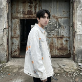 现货2026春季痞帅拼接设计感翻领夹克高级感潮流外套J24-P75，男装夹克，星座1017