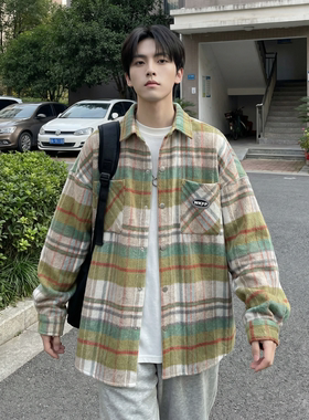 现货美式复古潮流大码格子小香风衬衫 HC45642-P55