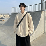 现货2026日系痞帅华夫格宽松休闲棒球立领夹克衫外套NK828-P89，男装夹克，星座1017