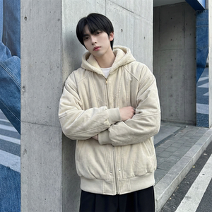 现货 加绒加厚外套男潮重磅帆布水洗棉服夹克  Y307-P138图片