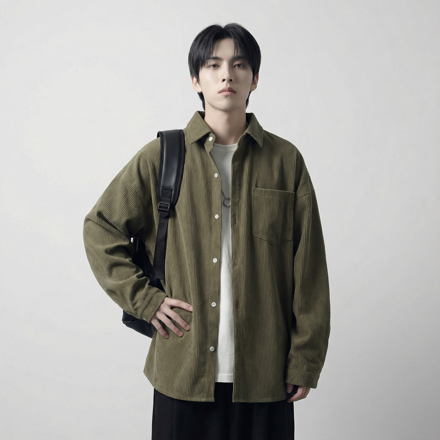 现货灯芯绒高级感长袖衬衫男休闲衬衣外套C963-P48,男装衬衫,星座1017