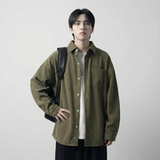 现货灯芯绒高级感长袖衬衫男休闲衬衣外套C963-P48，男装衬衫，星座1017