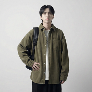现货灯芯绒高级感长袖衬衫男休闲衬衣外套 C963-P48图片