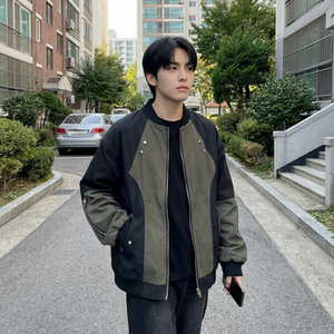 现货休闲百搭撞色拼接棒球服美式复古夹克 JK830-P80图片