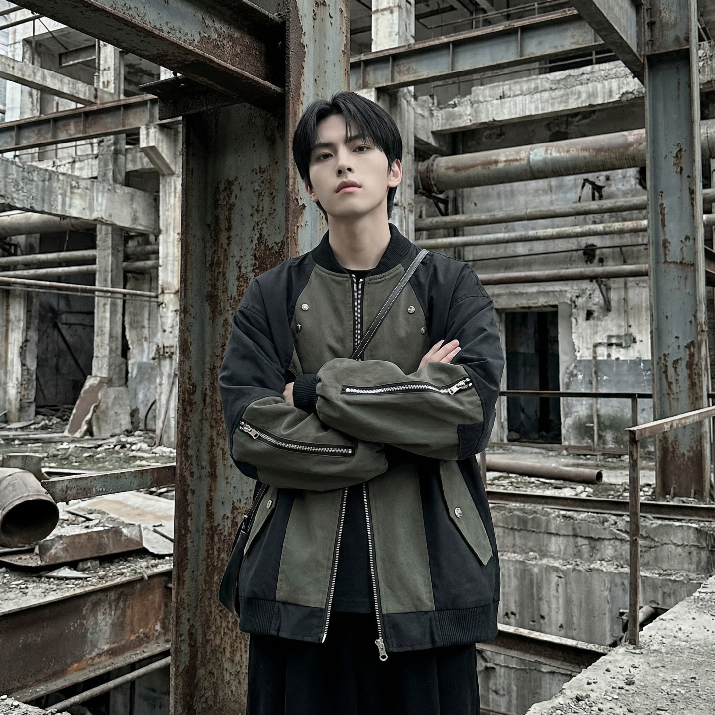 现货休闲百搭撞色拼接棒球服美式复古夹克JK830-P80，男装夹克，星座1017