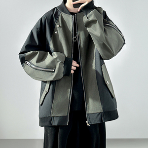 休闲百搭撞色拼接棒球服美式复古夹克 JK830-P80图片