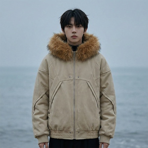 现货 冬季座山雕加绒加厚外套重磅帆布水洗棉服夹克 M3957-P148，男装夹克，星座1017