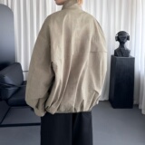 格子风衣结构外套美式复古宽松秋冬季撞色百搭外套H8321-P118，男装风衣，星座1017