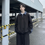 现货春季新款翻领高级感衬衫领上衣长袖卫衣男装潮WY212-P68，男装衬衫，星座1017