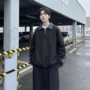 现货 春季新款翻领高级感衬衫领上衣长袖卫衣男装潮 WY212-P68图片