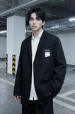 现货休闲西服男春秋宽松大码潮高级感痞帅外套西装JK342-P98，男装西服套装，星座1017