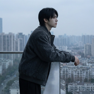 现货美式毛呢夹克棉服加厚高级痞帅夹棉棒球服短款外套 Q955-P138，男装夹克，星座1017