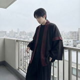 现货春秋风蟒纹印花拼接男士道袍汉服D3206-P78，男装民族服装，星座1017