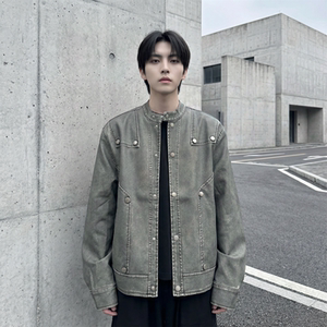 现货 2026飞行夹克外套春秋薄款痞帅街头潮牌立领上衣 DK568-P118，男装夹克，星座1017