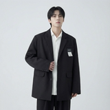 现货休闲西服男春秋宽松大码潮高级感痞帅外套西装JK342-P98，男装西服套装，星座1017