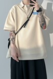 夏季华夫格短袖t恤男Polo衫宽松百搭半袖体恤衫1017-TX8311-P40，男装T恤，星座1017