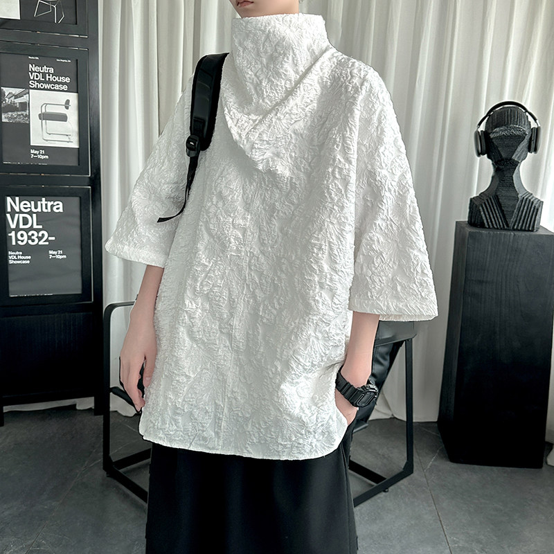 风提花短袖T恤高级感流行痞帅外套WT688-P55控78,男装T恤,星座1017