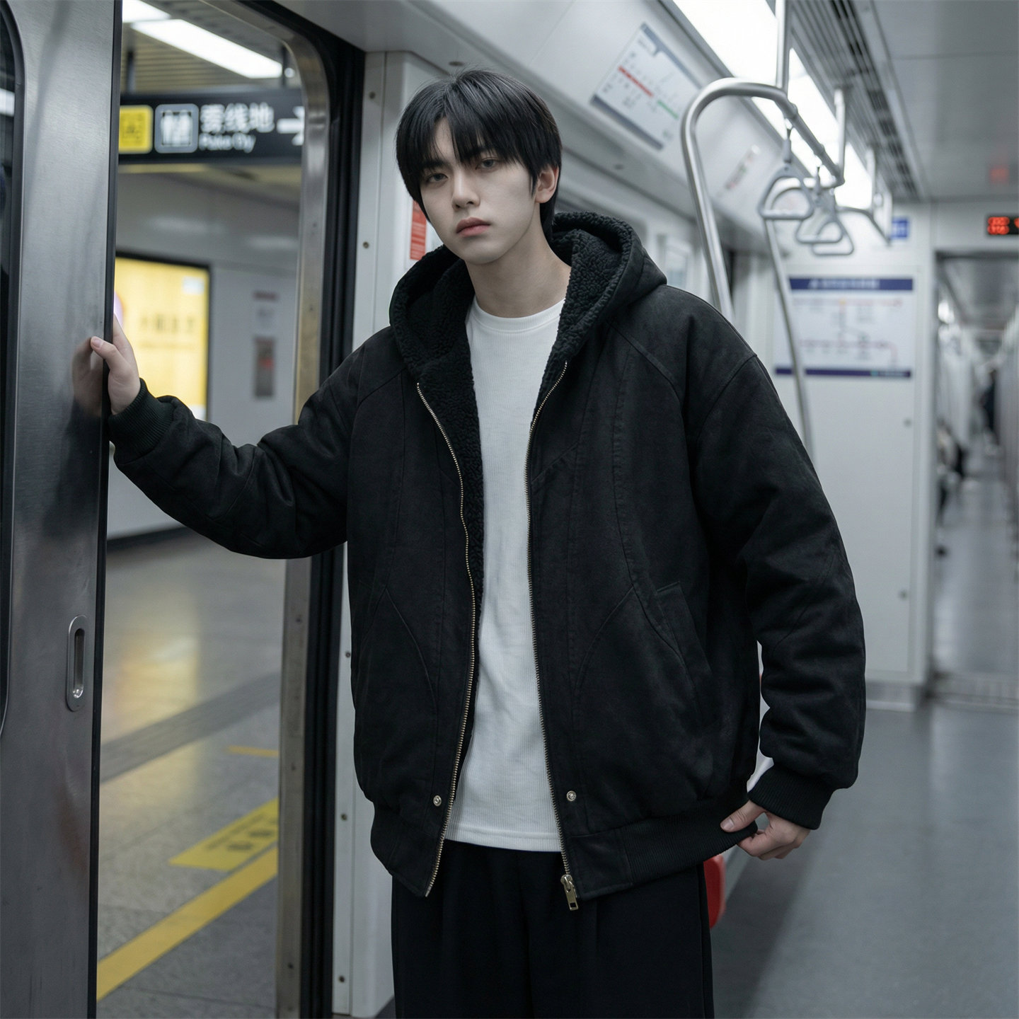 现货加绒加厚外套男潮重磅帆布水洗棉服夹克Y307-P138，男装夹克，星座1017