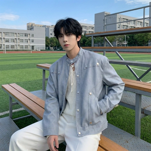 现货 2026飞行夹克外套春秋薄款痞帅街头潮牌立领上衣 DK568-P118，男装夹克，星座1017